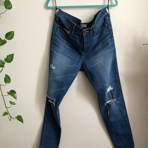 Madewell High-Waisted Blue Ripped Jeans | Large 12